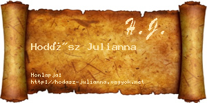 Hodász Julianna névjegykártya